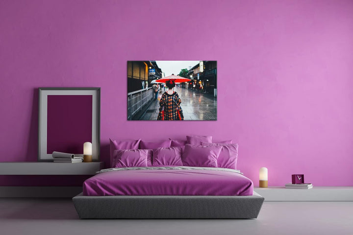 deyoli traditionelles japanisches Gewand Format: 100x70 als Leinwandbild, Motiv fertig gerahmt auf E