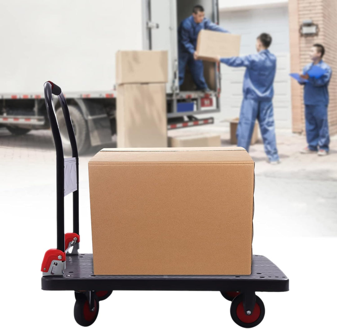 Plateauwagen bis 400 kg Tragkraft Transportwagen Handwagen Transportroller Klappbar Faltwagen Transp