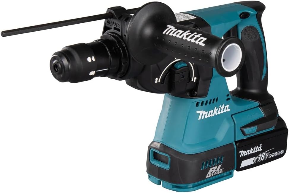 Makita Akku-Kombihammer Für SDS-PLUS 18 V / 5,0 Ah, 2 Akkus + Ladegerät Im MAKPAC Ladegerät im MAKPA