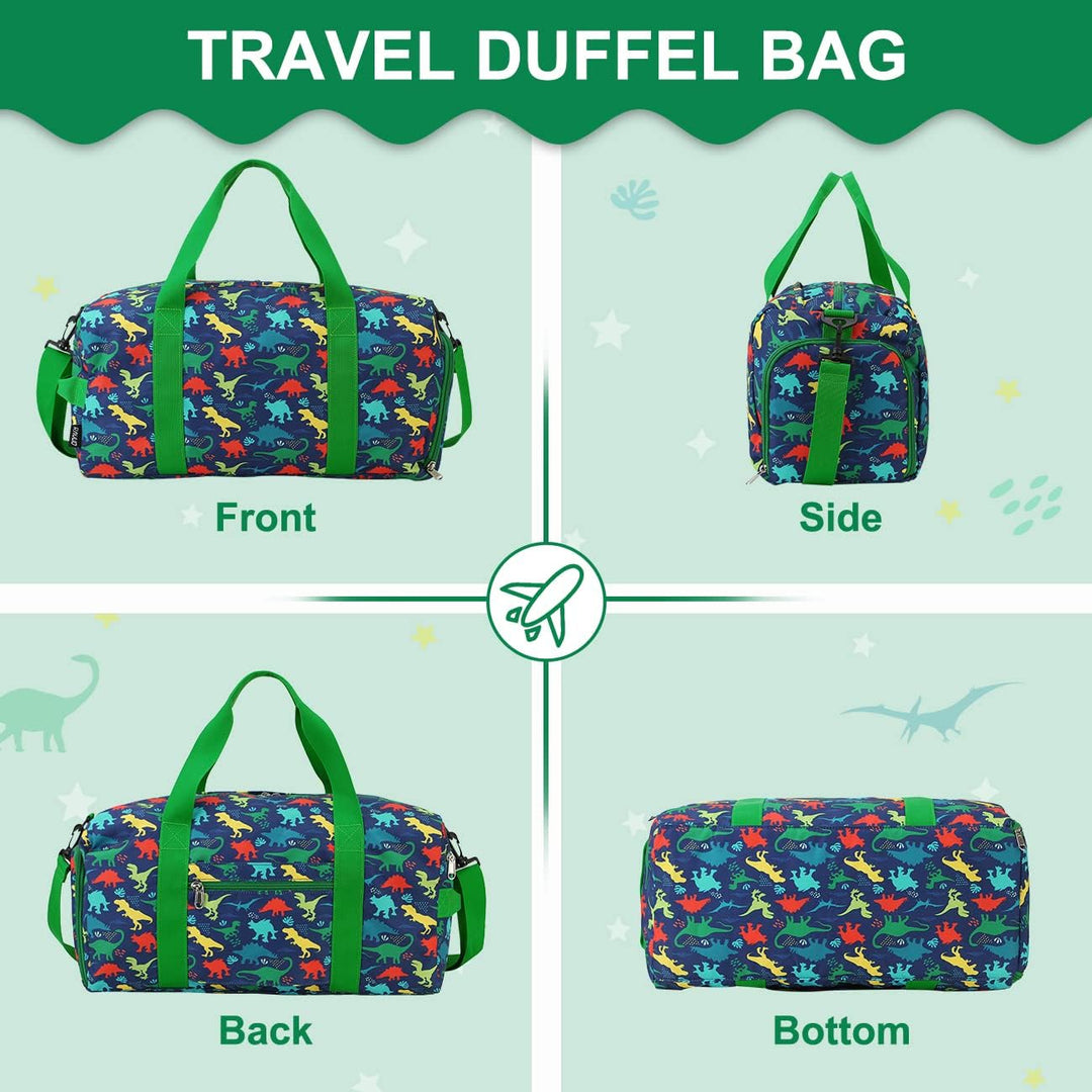 Reisetasche Kinder Sporttasche,RAVUO Wasserdicht Trainingstasche Travel Gym Tasche Duffle Bag Dinosa