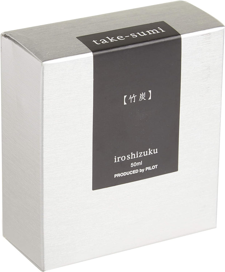 Pilot Iroshizuku 69224 Füllfederhalter-Tinte, Take-Sumi, Bambuskohle (schwarz), 50 ml Flasche, Schwa