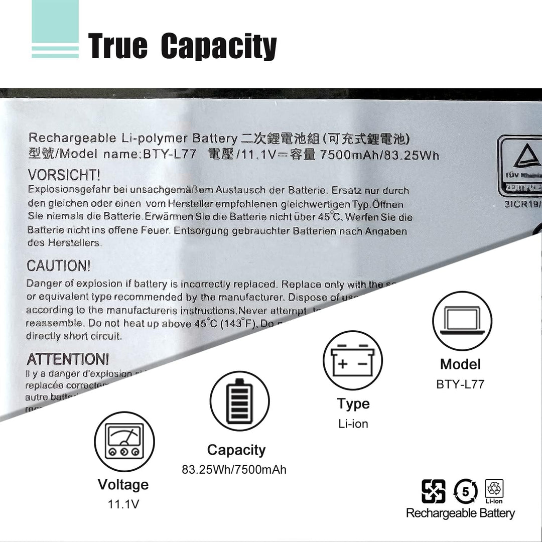 BTY-L77 Laptop Akku für MSI GT72 2PC 2PE 2QD 2QE 6QD 6QE GT72S G-037 6QD 6QE 6QF GT72VR 6RD 6RE 7RD