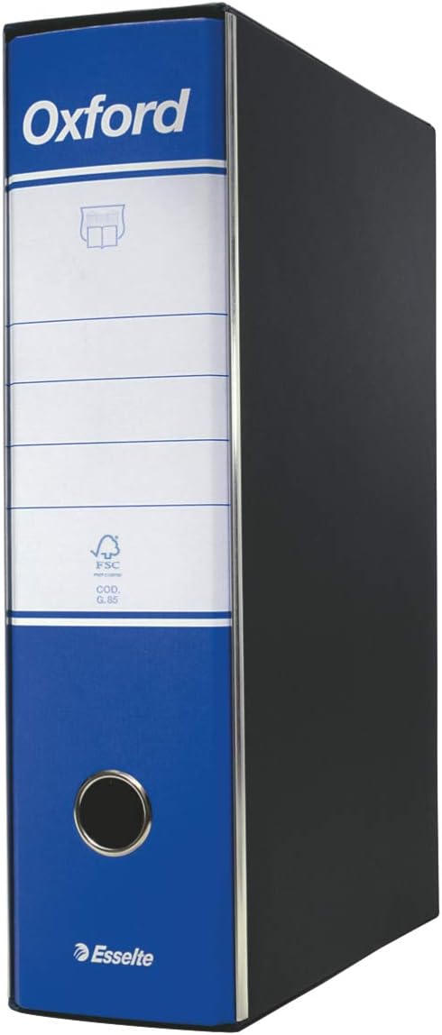 Esselte Gruppe von 6 Ordner OXFORD mit Hebelmechanik und mit Handy Gruppo da 4 blau, Gruppo da 4 bla