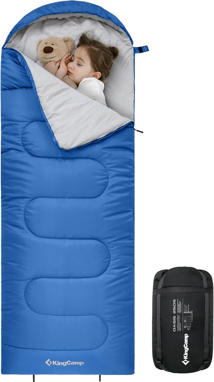 KingCamp Schlafsack Deckenschlafsack Camping Outdoor 3-4 Jahreszeiten für Erwachsene Kinder Ultralei