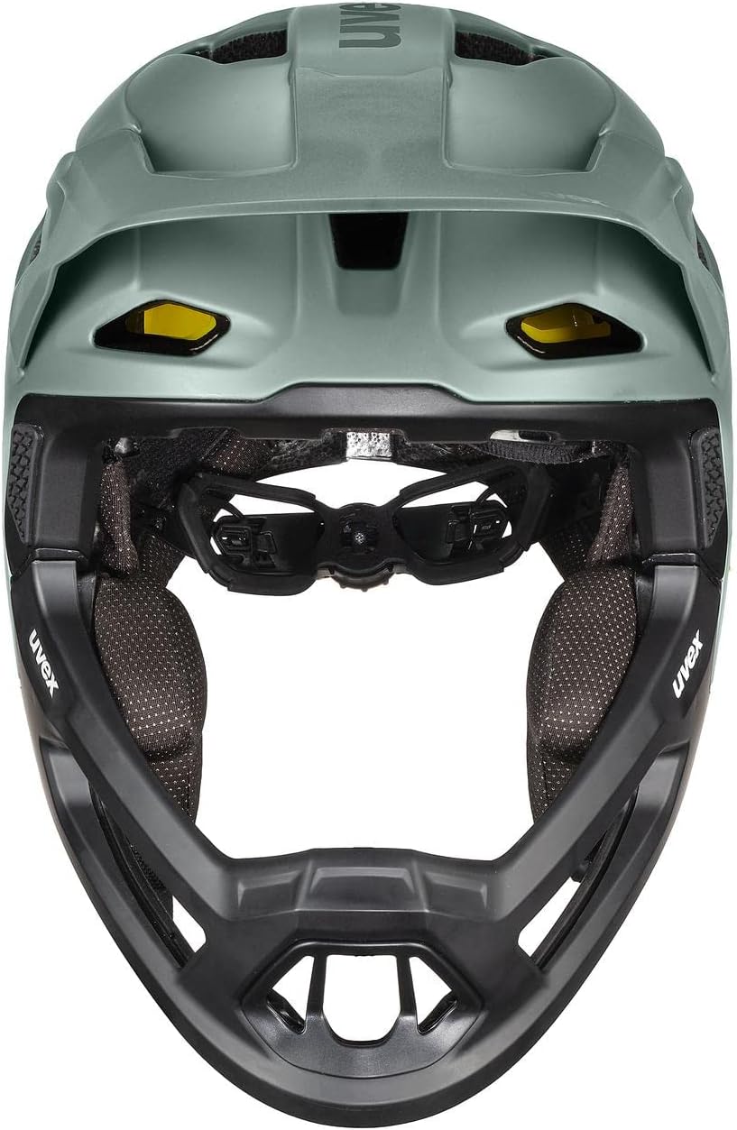 Uvex Revolt MIPS DH Fahrrad Helm matt grün/schwarz 2023 57-61 cm, 57-61 cm