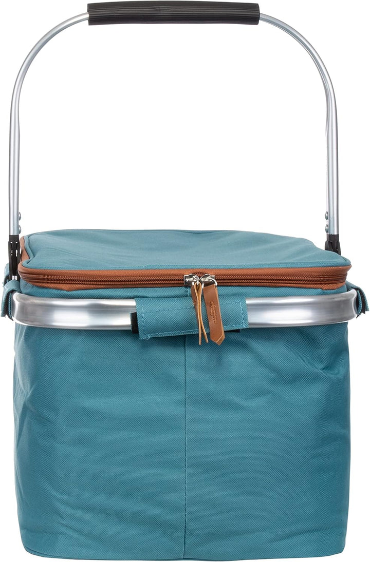 Brandsseller Einkaufskorb 26 Liter Faltbarer Kühlkorb mit Deckel Einkaufstasche Picknickkorb mit Rei