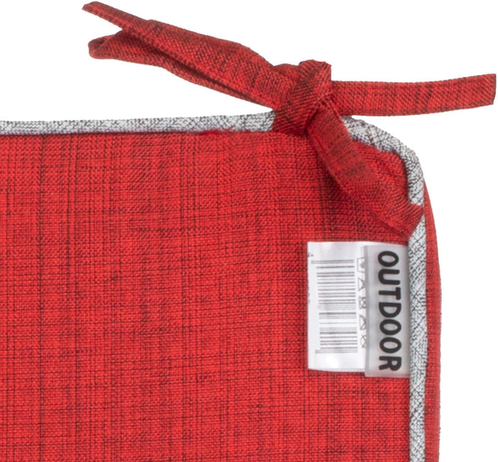 Brandsseller Outdoor Garten Sitzkissen Auflagen Kissen mit Paspel - Leinenoptik Uni - Schmutz- und W