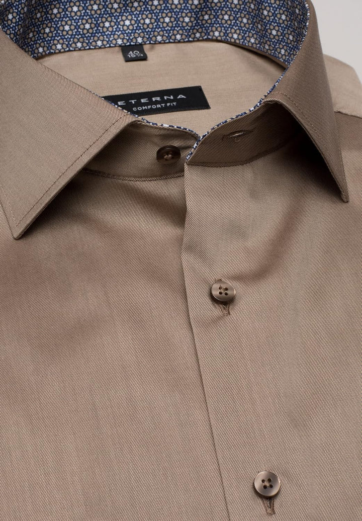 eterna Kurzarm Hemd Comfort Fit Twill unifarben