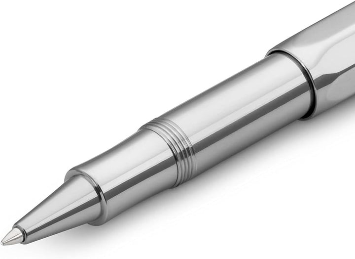 Kaweco AL Sport Raw Gel- / Kugelschreiber inklusive 0,7 mm Rollerball Tintenroller Mine für Linkshän