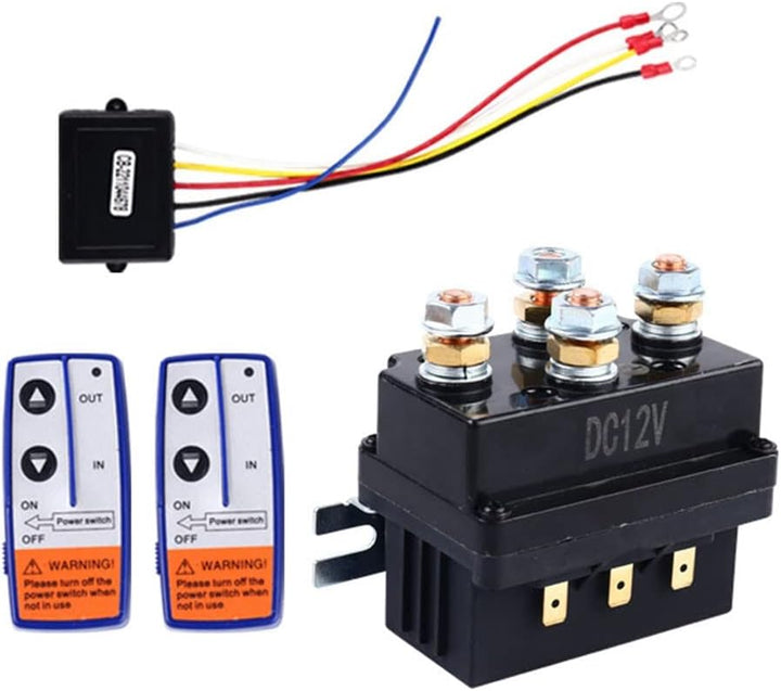 12 V 500 A Schütz Seilwinde Steuerung Magnetventil Dual Wireless Fernbedienung Set