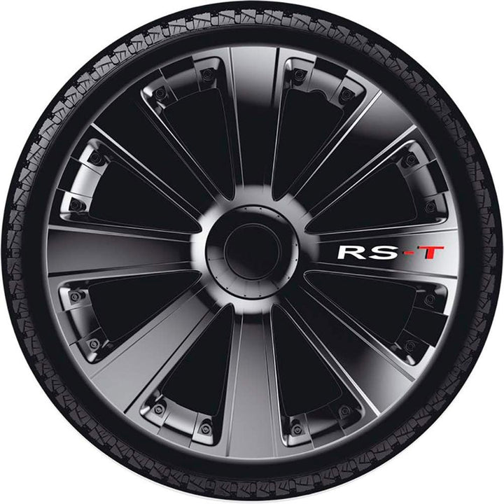 AUTO-STYLE Satz Radzierblenden RS-T 14-Zoll Schwarz Schwarz 14-Zoll, Schwarz 14-Zoll