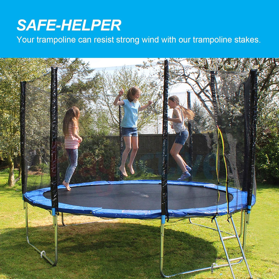 AGPTEK Bodenanker, 6er Pack 32CM U-förmige Erdnagel, Verzinkter Stahl Trampolin Wind Pfähle Schwerla