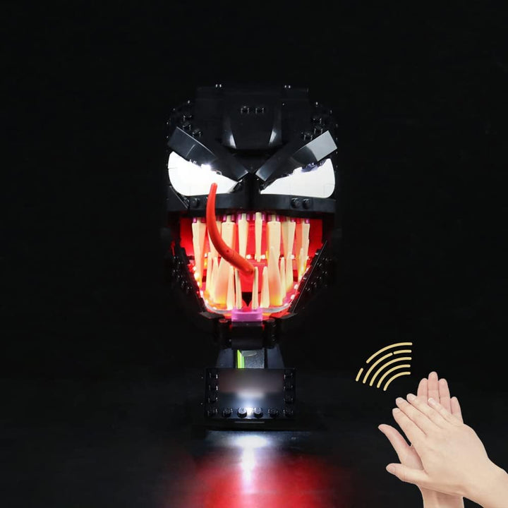 Led Beleuchtungsset für Lego Marvel Spider-Man Venom Maske,Dekorations Licht-Set für Lego 76187 Veno