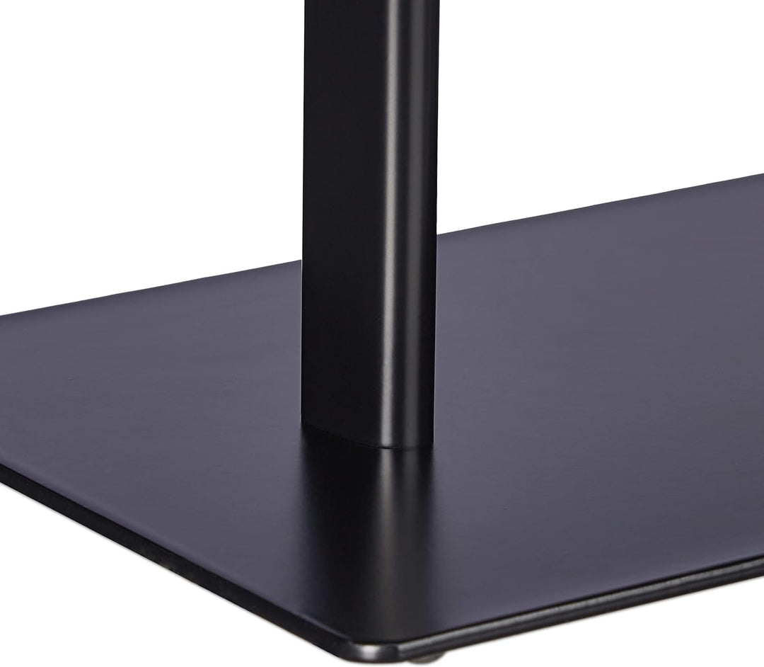 Relaxdays Handtuchhalter, freistehend, Handtuchständer mit 2 Stangen, HBT: 88 x 46,5 x 20 cm, ohne B