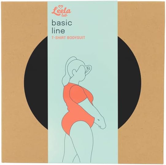 LEELA LAB Bodysuit Damen Grösse Grössen mit kurzen Ärmeln, Rundhalsausschnitt und Verstellbarem Vers