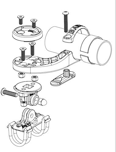 BarFly 4 Mini-Halterung für kleinere Computer schwarz Garmin, Wahoo, Polar, Bryton, Cateye