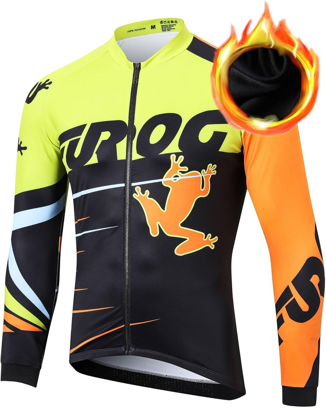 UGLY FROG ZRSY23Fu Herren Radtrikot Fahrradtrikot Langarm, Winter Vlies Warm Leicht Fahrradbekleidun