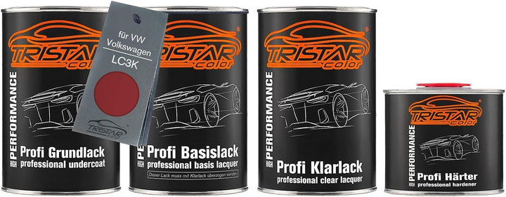 TRISTARcolor Autolack Set Dose spritzfertig für VW/Volkswagen LC3K Cayon Red Perl/Canyonred Perl Gru