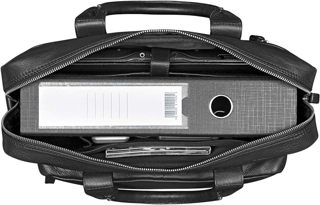 STILORD 'Leander' Umhängetasche Leder Gross Arbeitstasche Aktentasche Business Herren und Damen 15.6