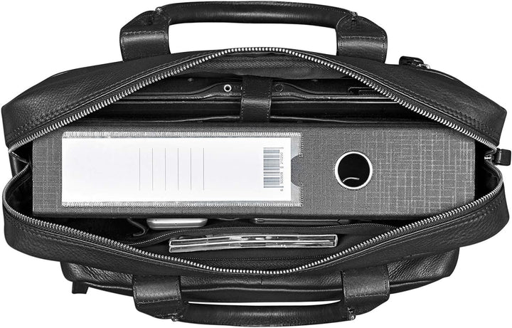 STILORD 'Leander' Umhängetasche Leder Gross Arbeitstasche Aktentasche Business Herren und Damen 15.6