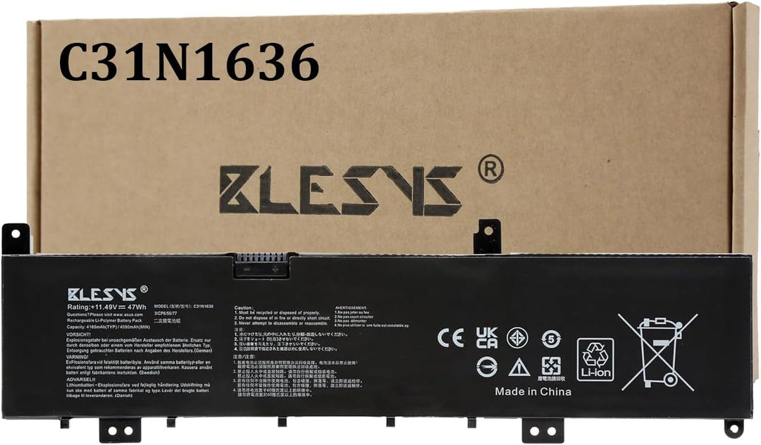 BLESYS C31N1636 Akku für ASUS VivoBook Pro 15 N580G N580GD N580VD N580VN X580VD X580VN M580GD Series