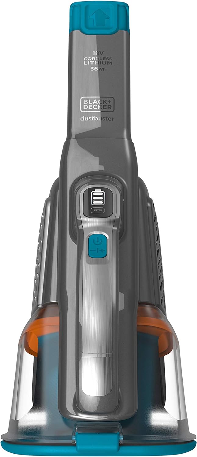 Black+Decker 36 Wh / 18 V Akku-Handstaubsauger Dustbuster Smart tech (mit Cyclonic Action & zwei Sau
