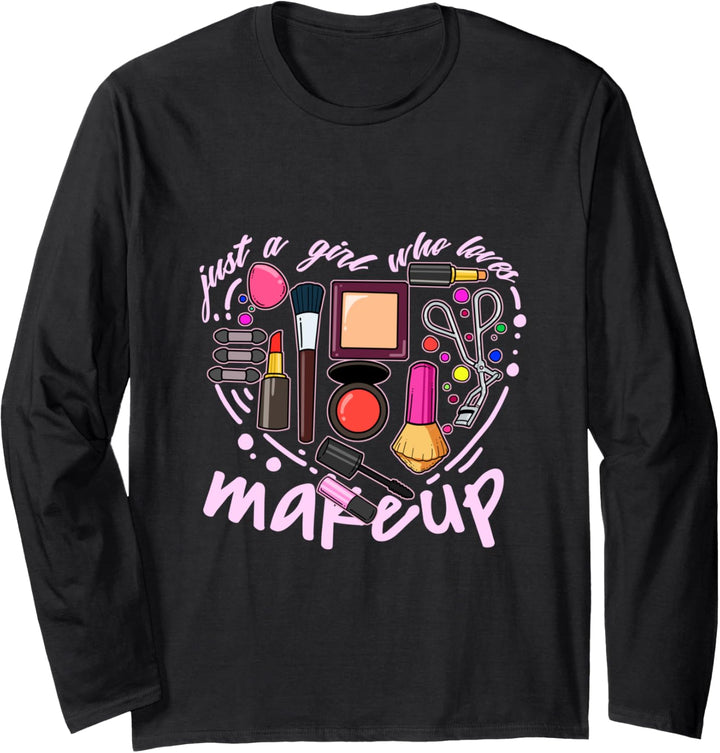 Mädchen Make Up Kosmetik Salon Schminken Beauty Schminken Langarmshirt