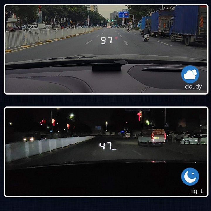 OBD2 HUD Head Up Display, Auto HUD Tachometeranzeige Windschutzscheibenprojektor Multifunktionsanzei