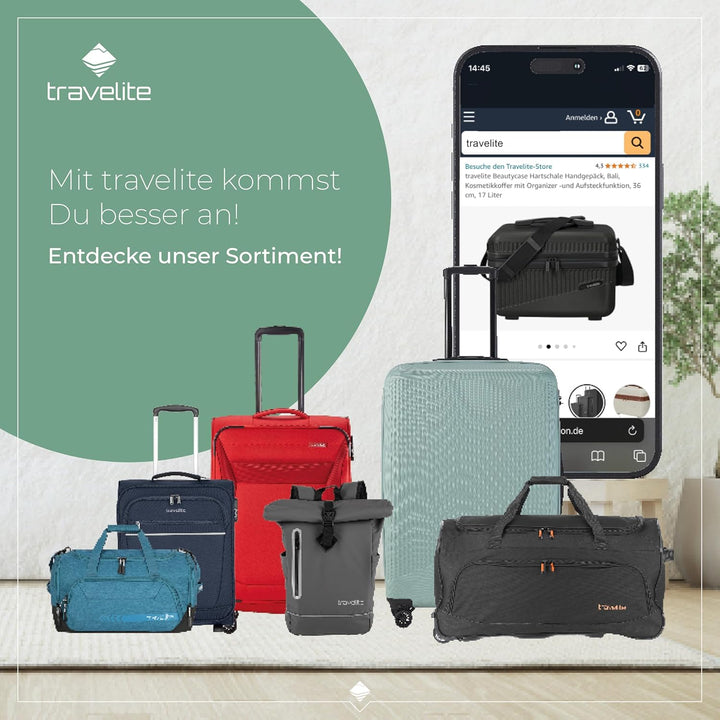 travelite grosse Reisetasche Grösse L, Gepäck Serie KICK OFF: Praktische Reisetasche für Urlaub und