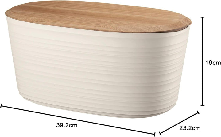 Guzzini - Tierra, Brotkasten - Milchweiss, 39,2 x 23,2 x h19cm | 10lt - 179600156 One Size Weiss, On