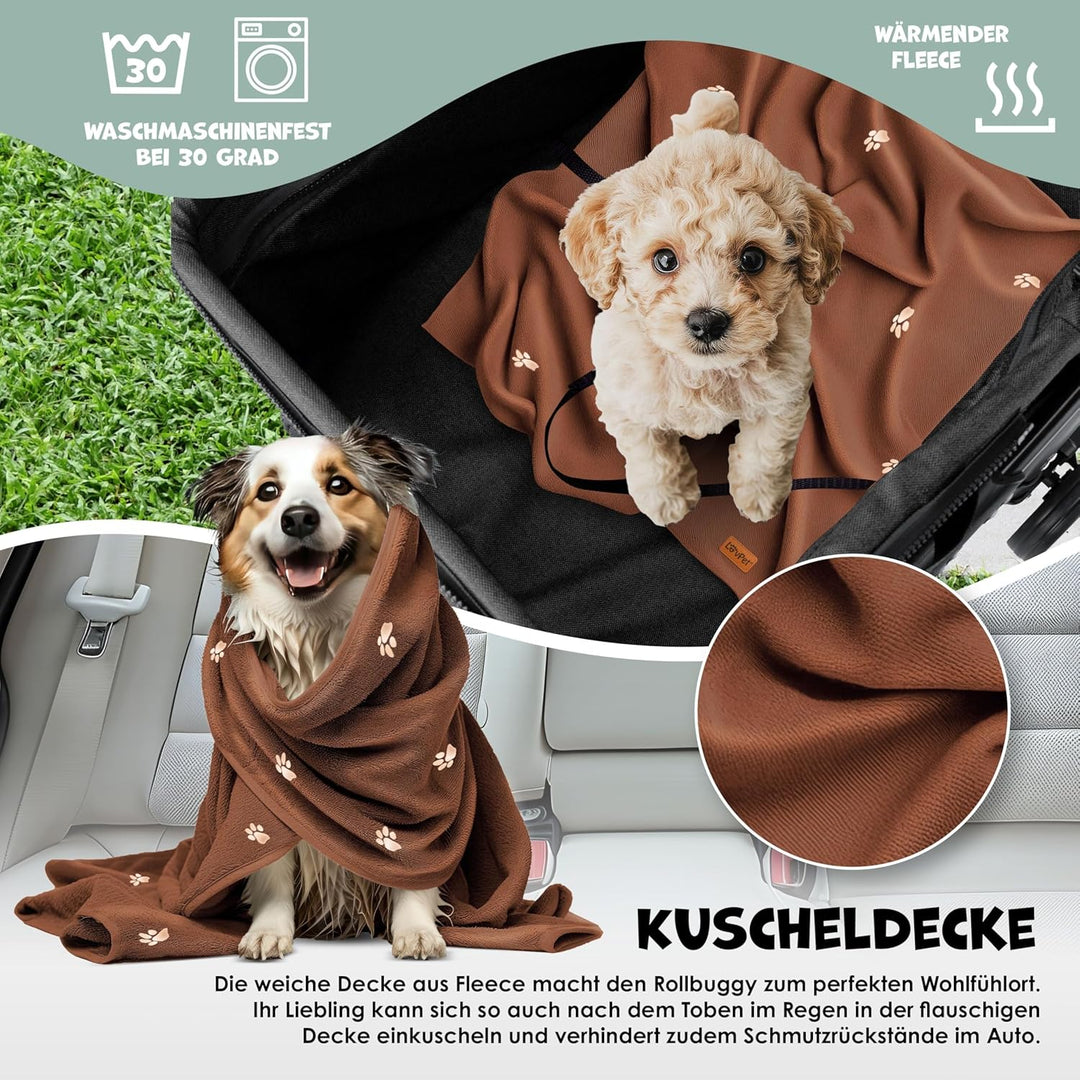 LOVPETยฎ Hundewagen 2in1 Hundebuggy Hundebox Transporttasche Faltbar klappbar bis 20kg Haustiere Bugg