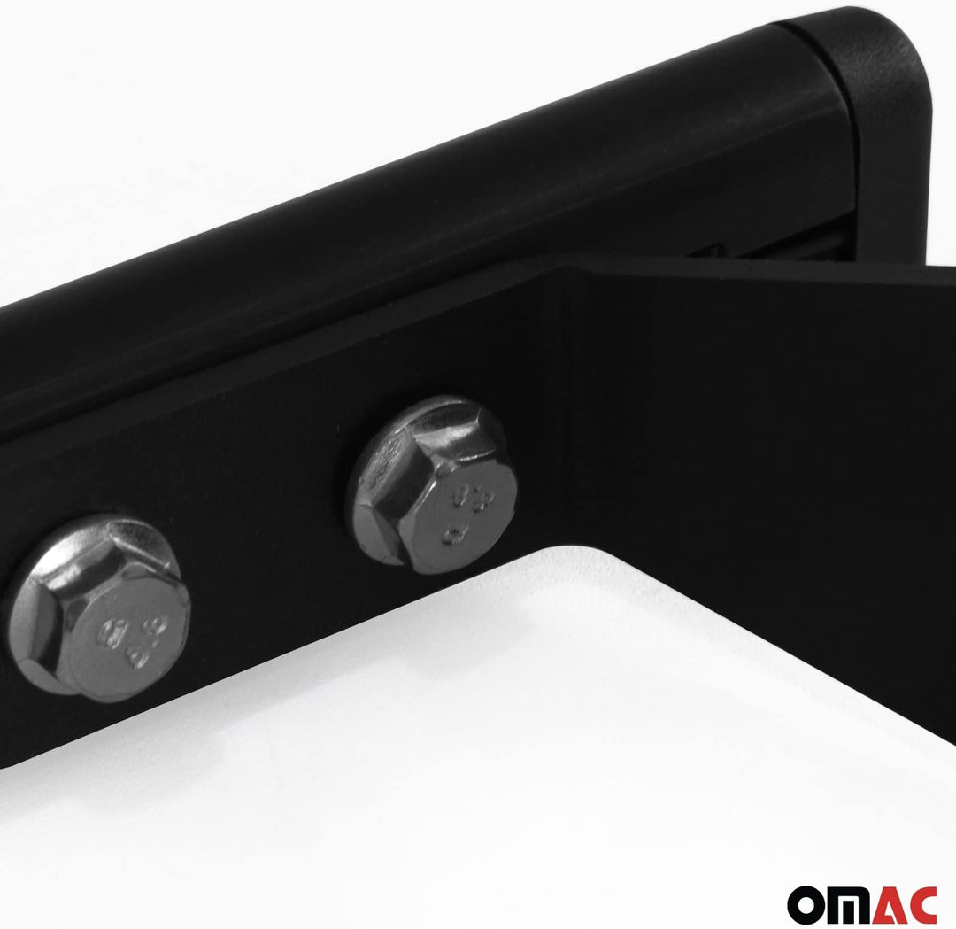 OMAC Dachträger Gepäckträger kompatibel mit Ford Transit Connect 2002-2014 Schwarz Stahl 2 TLG Trans