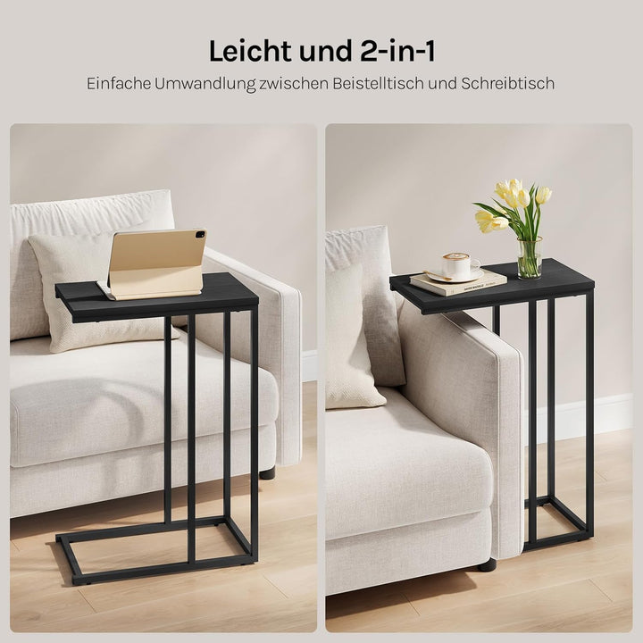 WOLTU Beistelltisch 2er Set Kaffeetisch Couchtisch Sofatisch Nachttisch Betttisch Laptoptisch, Geste