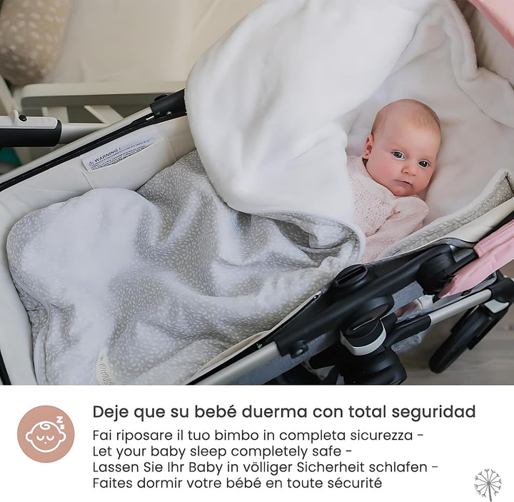 MIMUSELINA Kinderwagensack Winter - Kinderwagen Decke Winter für Neugeborene - Kinderwagendecke Baby
