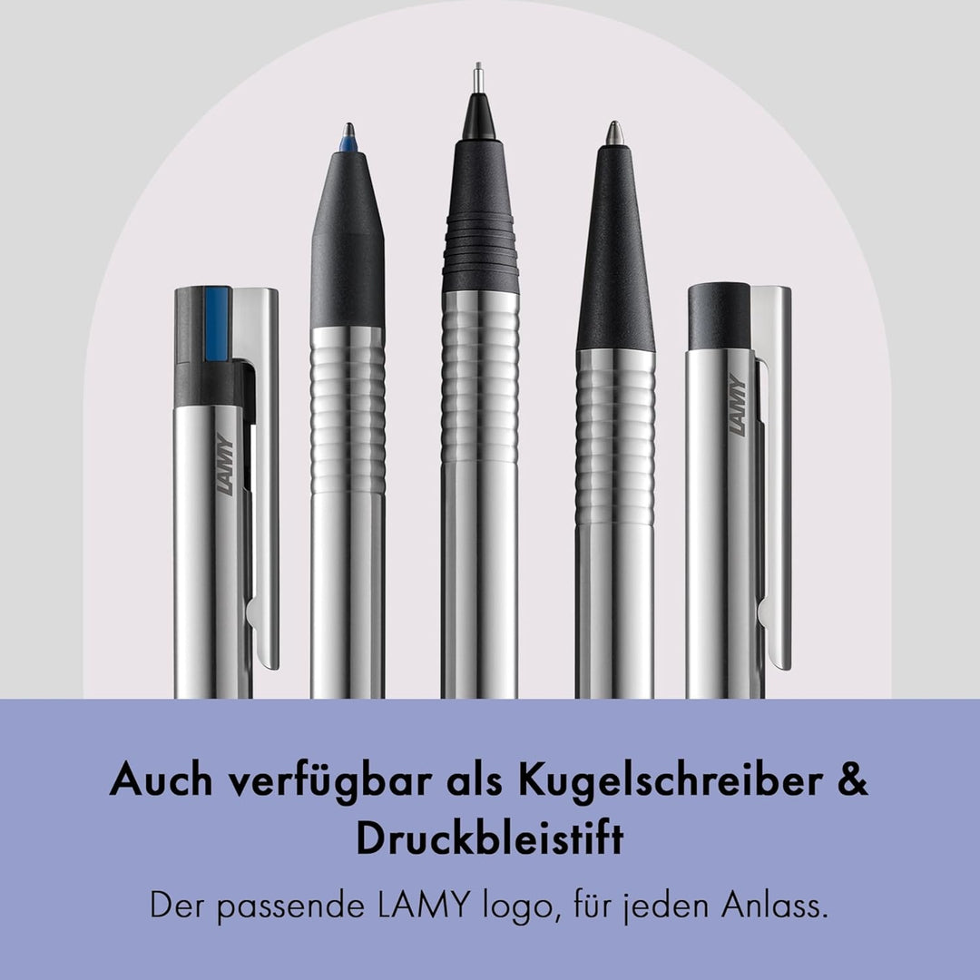 LAMY logo 3-Farben Mehrfarbkugelschreiber 405 aus Edelstahl in der Farbe matt schwarz - inkl. Kugels