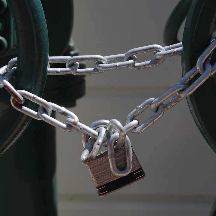 DQ-PP Stahlkette Stahl C15 | 10 mm | 5 m | Langgliedrig C2 | Verzinkt | DIN 5685 | Absperrkette | Me