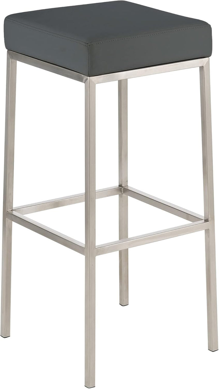 CLP Barhocker Montreal I Gepolsterter Barstuhl mit Kunstlederbezug I Tresenhocker mit Metallgestell,