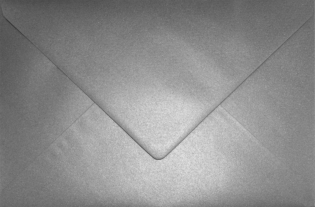 Netuno 100 Briefumschläge Perlmutt-Dunkel-Grau DIN C5 162x 229 mm 120g Aster Metallic Grey grosse Um
