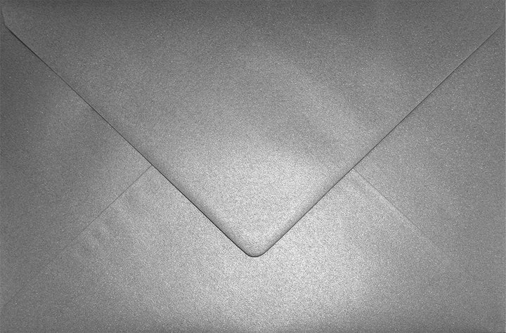 Netuno 100 Briefumschläge Perlmutt-Dunkel-Grau DIN C5 162x 229 mm 120g Aster Metallic Grey grosse Um