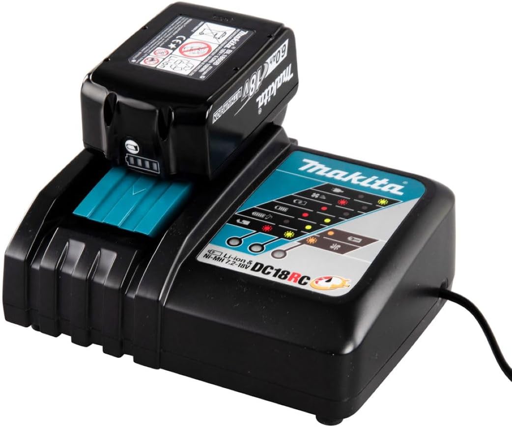 Makita DC18RC / DC18RA Schnellladegerät, für Li-Ion 7,2 V - 18 V Akkus, Schwarz