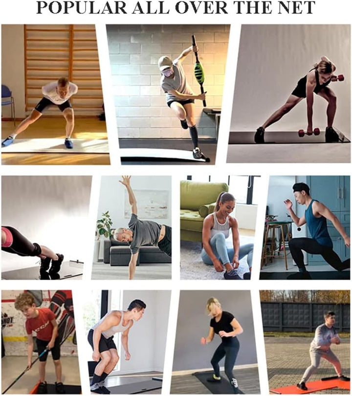 Gleitbrett mit Schuhüberzug, Trainingsmatte für Bein-Topf-Training, Fitness, Gleitbrett für Fitness-
