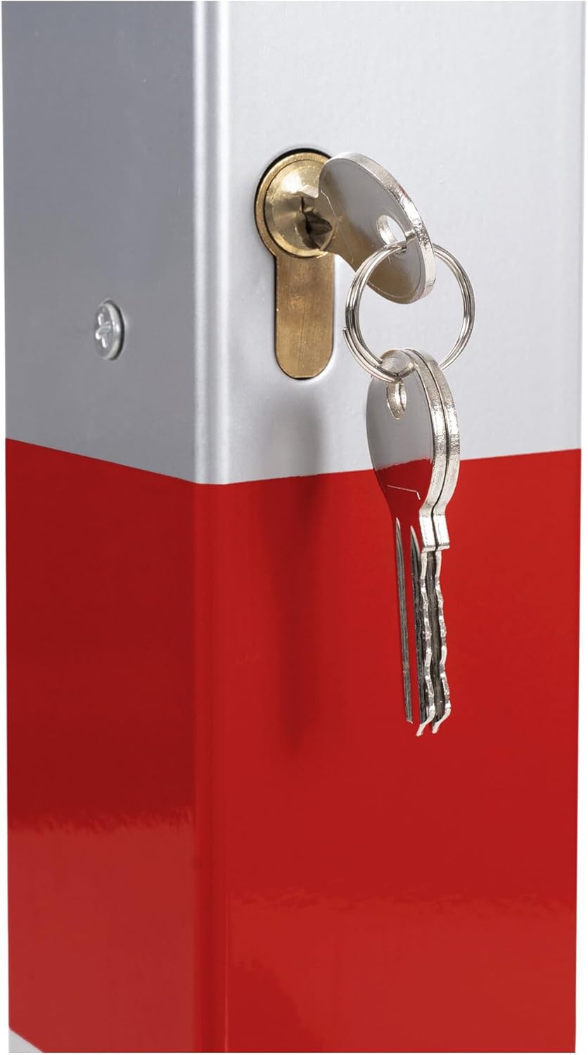 STIER Parkbügel, umlegbar, mit Zylinderschloss, 2 Schlüssel im Lieferumfang, stabiles, verzinktes St