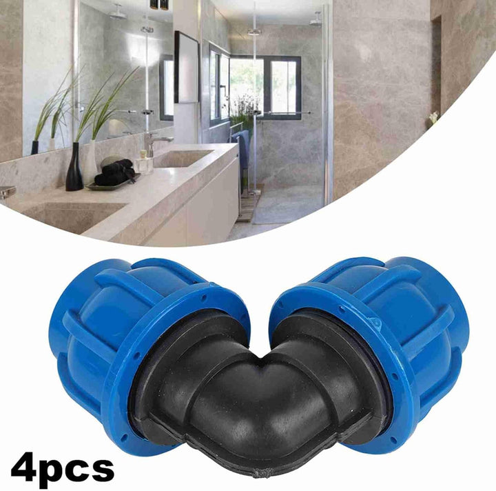 Garosa 4Pcs PE-Kunststoff 32mm Bis 32mm Winkelverbinder-Rohrfitting für PPR, PE, PVC und Andere Wass