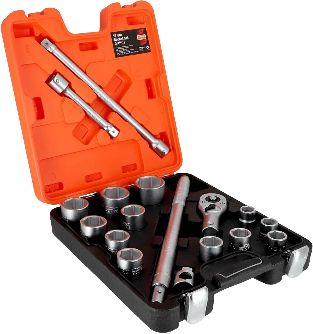 Bahco SLX17 SLX17 Steckschlüsselsatz, 17-teilig, 3/4 Zoll (1,9 cm) Antrieb