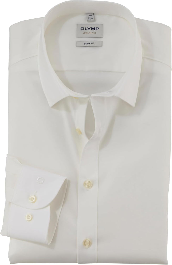 OLYMP Herren Oberhemd Langarm Hemd,einfarbig,Einfarbig,Comfort fit,New Kent, Hellbeige 20