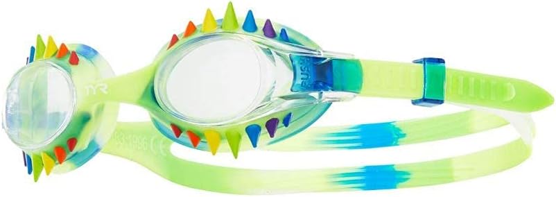 TYR Unisex Baby Kinder Swimple Tie Dye Spikes Kinderbrille, Transparent/Blau/Regenbogen, Einheitsgrö