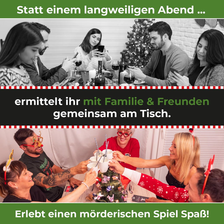 mitmach-krimi – O du fröhliche! Plätzchenduft und eine Leiche – Krimidinner Spiel für zuhause für 5-