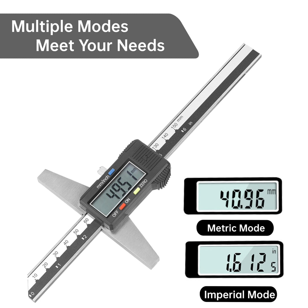 Digital Messschieber, 0-150mm Schieblehre Messwerkzeuge 0,01 mm Hochgenauer Edelstahl Digitaler Tief
