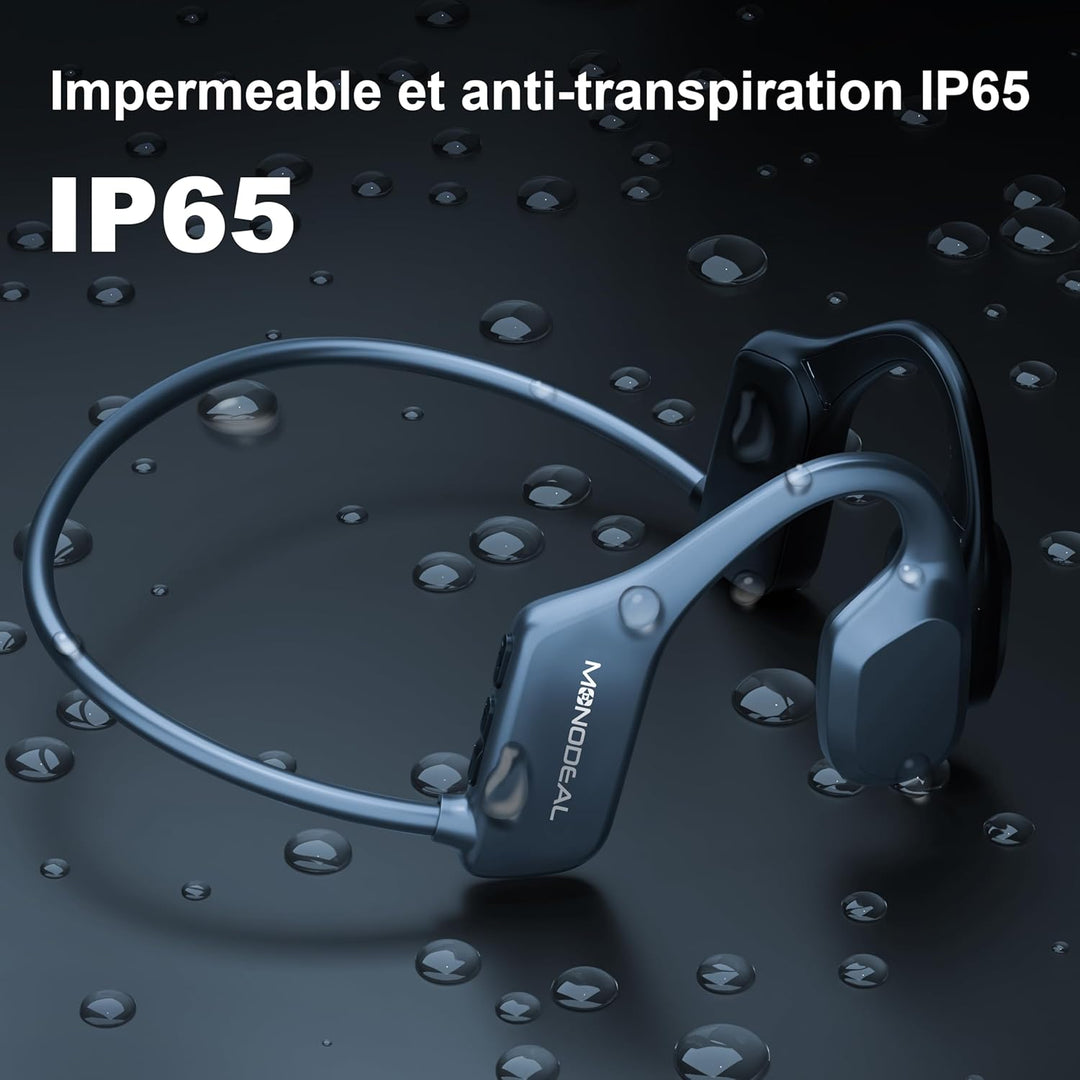 MONODEAL Knochenschall Kopfhörer Bluetooth, Open Ear Kopfhörer Kabellos, 5.2 Sport Bone Conduction K