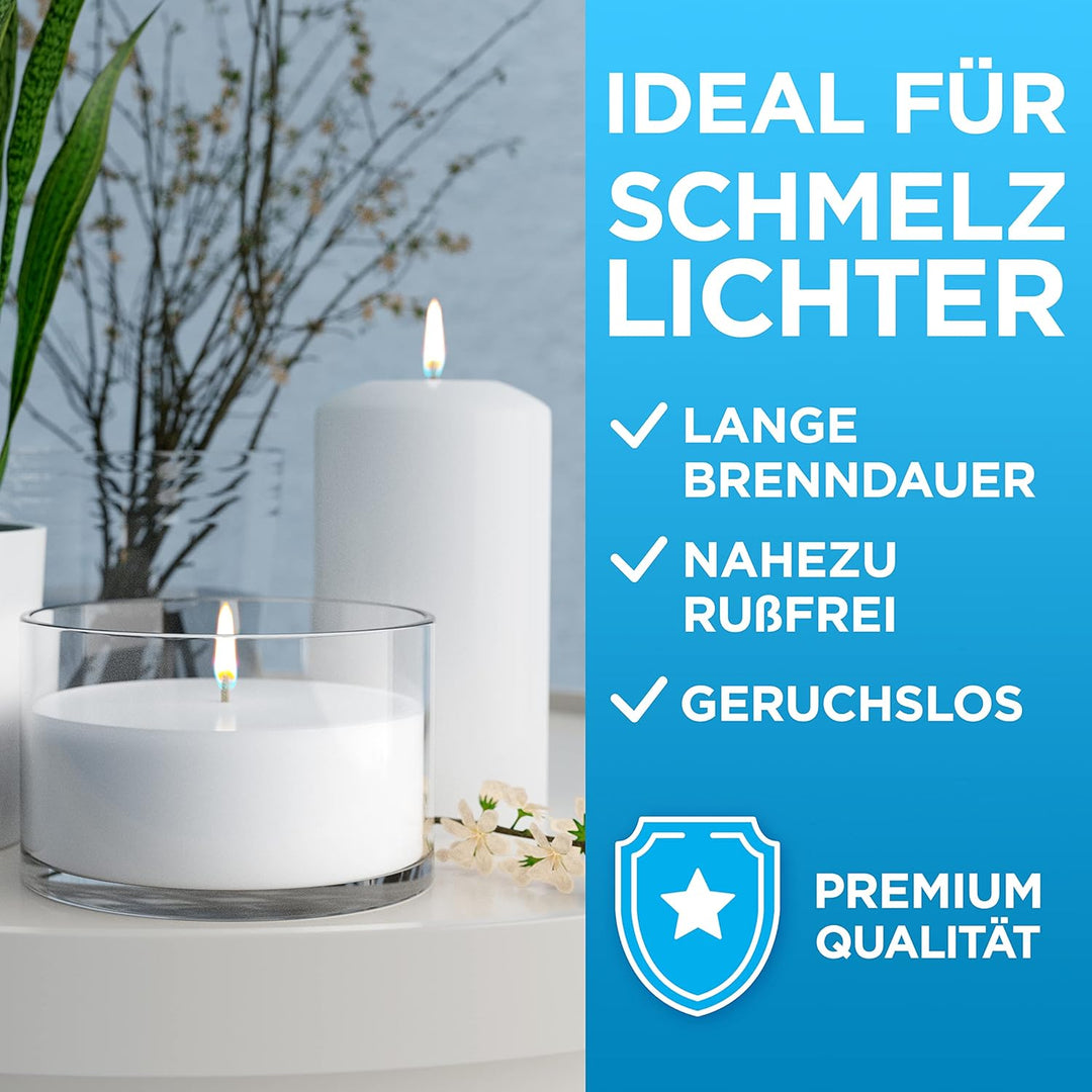 molinoRC Kerzenwachs - 5kg REIN WEIssES Paraffinwachs für Kerzen - Qualität aus Deutschland - Kerzen